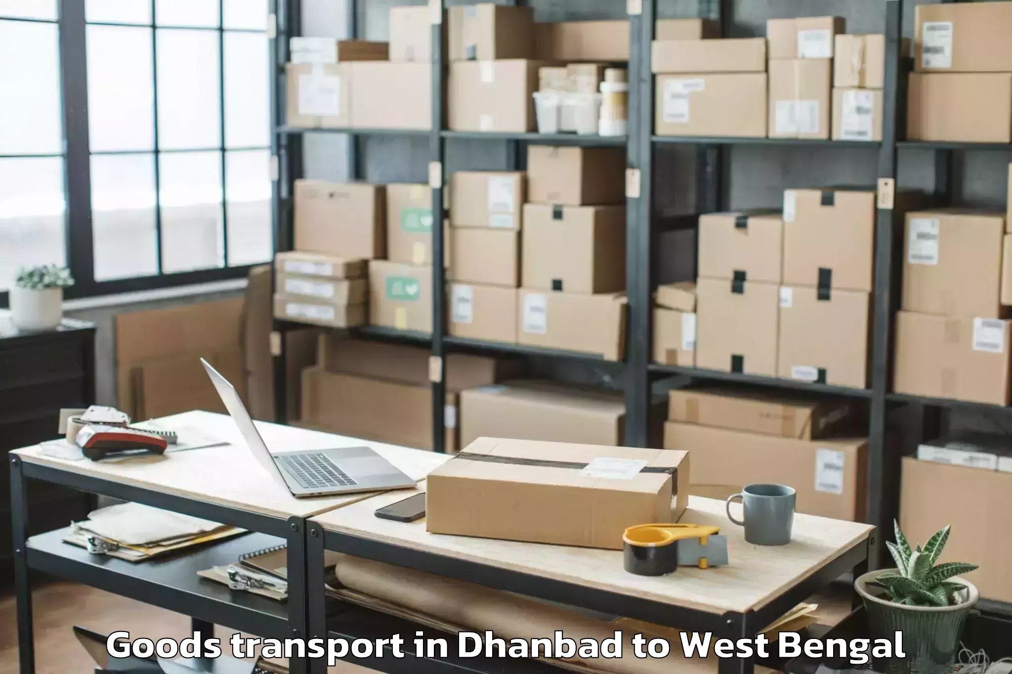 Book Dhanbad to The Neotia University Sarisha Goods Transport Online